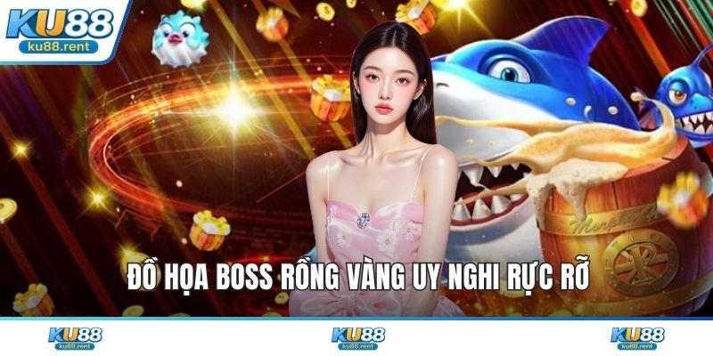 Đồ họa Boss rồng vàng uy nghi rực rỡ